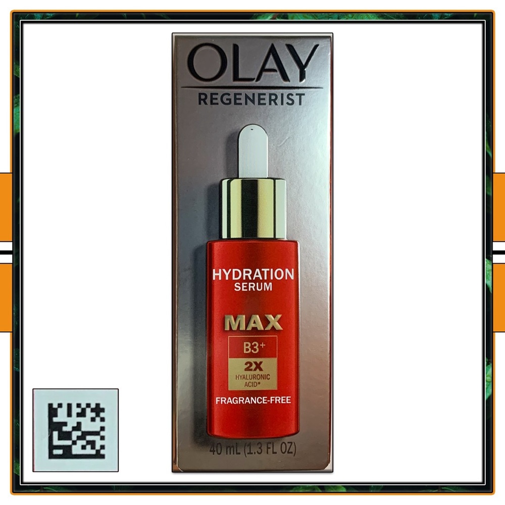 Olay Regenerist Hydration Serum Max B3+ 2X Hyaluronic Acid Fragrance Free 1.3oz